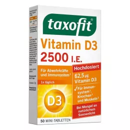 TAXOFIT Vitamin D3 2500 IE tabletter, 50 stk