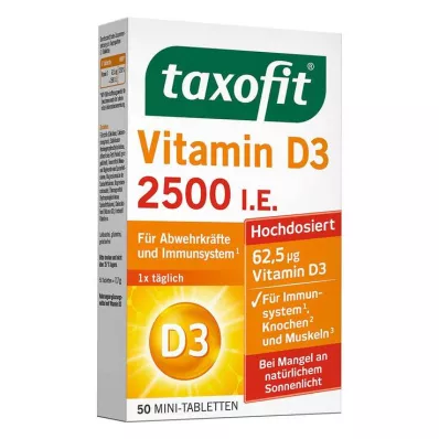 Taxofit Vitamin D3 2500 IE tabletter, 50 stk