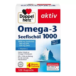 DOPPELHERZ Omega-3 fiskeolje fra havet 1000 kapsler, 120 kapsler