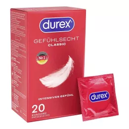 DUREX Sensitive classic-kondomer, 20 stk