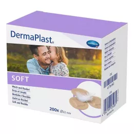 DERMAPLAST SOFT Flekkpuss rund 22 mm, 200 stk
