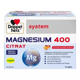 DOPPELHERZ Magnesium 400 Citrate systemgranulat, 60 stk