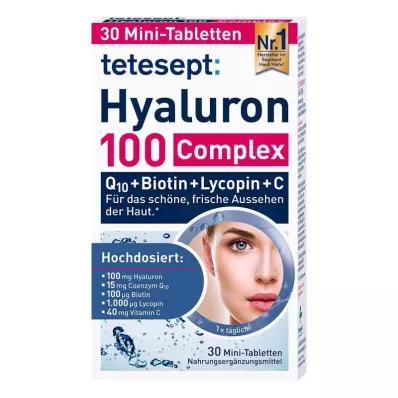 TETESEPT Hyaluron 100 Complex filmdrasjerte tabletter, 30 stk