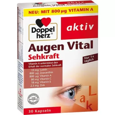 DOPPELHERZ Augen Vital Sehkraft aktiv Kapsler, 30 kapsler