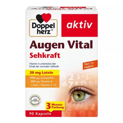 DOPPELHERZ Augen Vital Sehkraft aktiv Kapsler, 90 kapsler