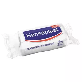 HANSAPLAST elastisk festebånd, kreppet 8 cm x 4 m, 1 stk