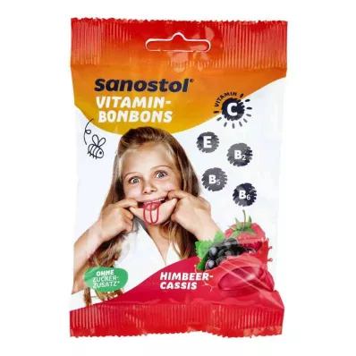SANOSTOL Vitamin godteri bringebær-cassis, 75 g