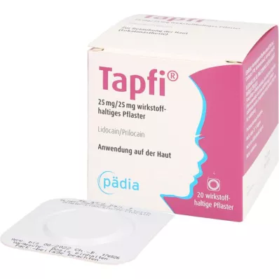 TAPFI 25 mg/25 mg plaster med virkestoff, 20 stk