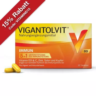 VIGANTOLVIT Immune filmdrasjerte tabletter, 30 stk VIGANTOLVIT Immune filmdrasjerte tabletter, 30 stk