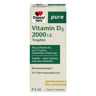 Doppelherz Vitamin D3 2000 IE rene dråper, 9,2 ml