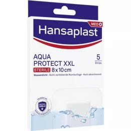 HANSAPLAST Aqua Protect sårbandasje steril 8x10 cm, 5 stk