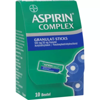 ASPIRIN Complex Granulat Sticks 500 mg/30 mg Gran, 10 stk