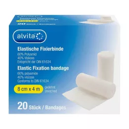 ALVITA Elastisk fikseringsbandasje 8 cmx4 m, 20 stk