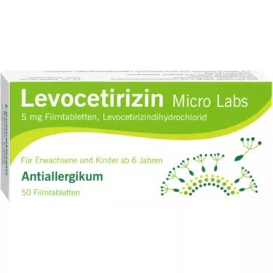 LEVOCETIRIZIN Micro Labs 5 mg filmdrasjerte tabletter, 50 stk