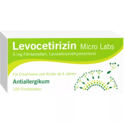 LEVOCETIRIZIN Micro Labs 5 mg filmdrasjerte tabletter, 100 stk