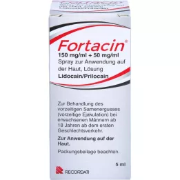 FORTACIN 150 mg/ml + 50 mg/ml spray til hudpåføring, 5 ml