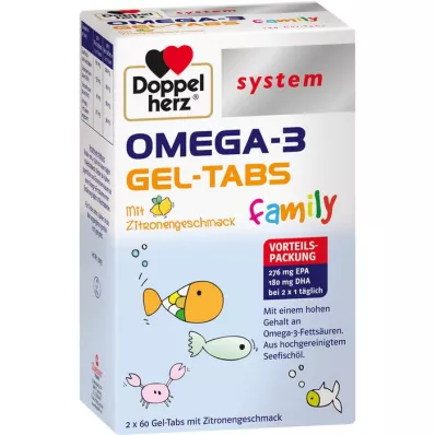 DOPPELHERZ Omega-3 gel tabs family system, 120 stk