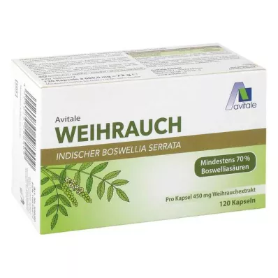 WEIHRAUCH 450 mg Boswellia Serrata kapsler, 120 kapsler