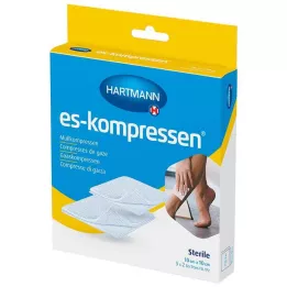 ES-KOMPRESSEN steril 10x10 cm 8-lags 17. bredde, 5X2 stk