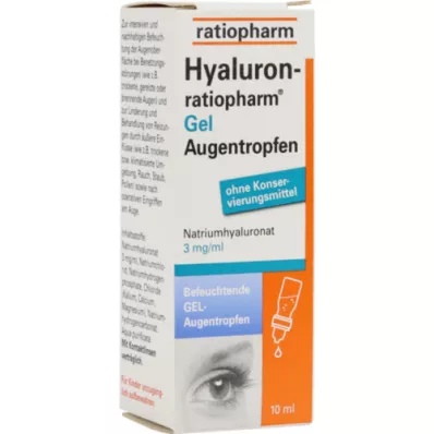 HYALURON-RATIOPHARM Gel øyedråper, 10 ml