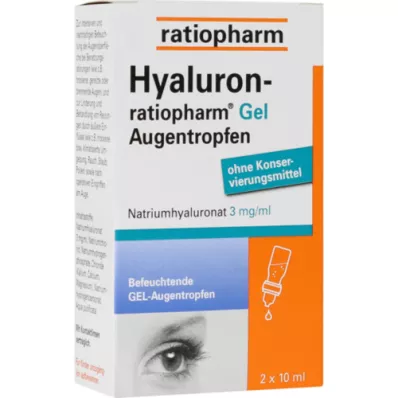 HYALURON-RATIOPHARM Gel øyedråper, 2X10 ml