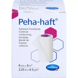 PEHA-HAFT Fikseringsbandasje lateksfri 6 cmx4 m OTC, 1 stk