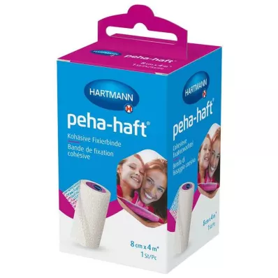 peha-haft® kohesiv festebandasje lateksfri 8 cm x 4 m, 1 stk