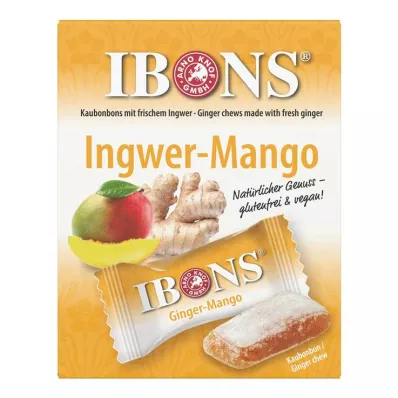 IBONS Ingefær Mango Box tyggegodteri, 60 g IBONS Ingefær Mango Box tyggegodteri, 60 g