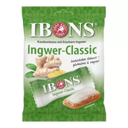IBONS Ingefær Classic-pose med tyggegodteri, 92 g