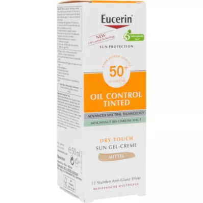 EUCERIN Sun Oil Control tonet krem LSF 50+ votte, 50 ml
