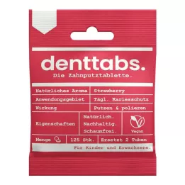 DENTTABS Kids Strawberry uten fluor, 125 stk