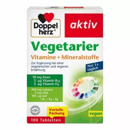 DOPPELHERZ Vegetariske vitaminer+mineraler Active, 100 stk