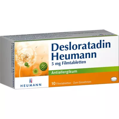 DESLORATADIN Heumann 5 mg filmdrasjerte tabletter, 10 stk