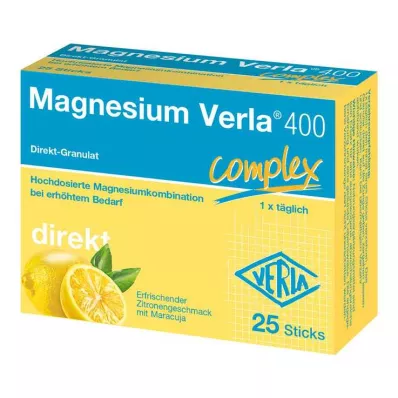 Magnesium Verla 400 direkte granulat, 25 stk Magnesium Verla 400 direkte granulat, 25 stk