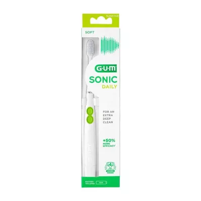 GUM SONIC DAILY Sonisk tannbørste hvit, 1 stk GUM SONIC DAILY Sonisk tannbørste hvit, 1 stk