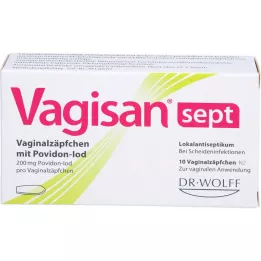 VAGISAN sept vaginale stikkpiller med povidon-jod, 10 stk
