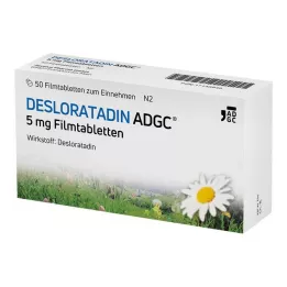 DESLORATADIN ADGC 5 mg filmdrasjerte tabletter, 50 stk