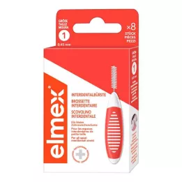 ELMEX Interdentalbørster ISO størrelse 1 0,45 mm oransje, 8 stk
