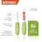 ELMEX Interdentalbørster ISO størrelse 5 0,8 mm grønn, 8 stk