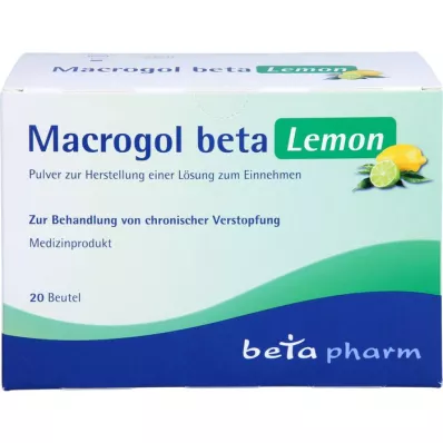 MACROGOL beta Lemon Oral oppløsning, 20 stk