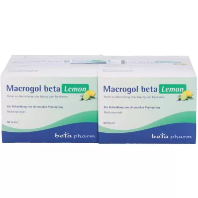 MACROGOL beta Lemon Oral oppløsning, 100 stk