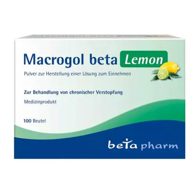 MACROGOL beta Lemon Oral oppløsning, 100 stk