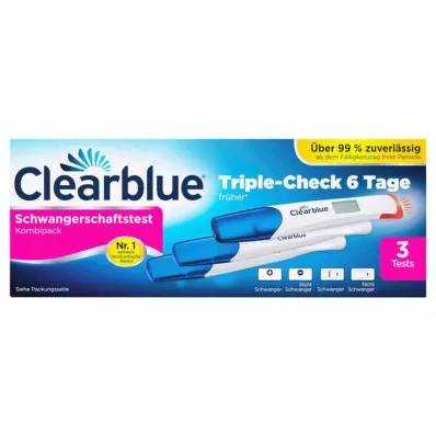 CLEARBLUE Graviditet TripleCheck ultra-tidlig, 3 stk CLEARBLUE Graviditet TripleCheck ultra-tidlig, 3 stk