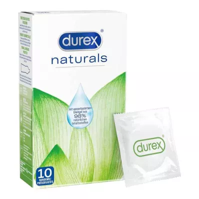 DUREX naturals kondomer med vannbasert glidemiddel, 10 stk