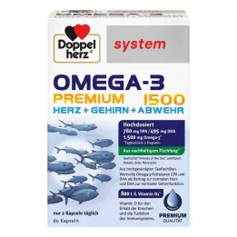 DOPPELHERZ Omega-3 Premium 1500 systemkapsler, 60 kapsler