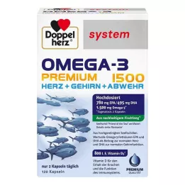 DOPPELHERZ Omega-3 Premium 1500 systemkapsler, 120 kapsler