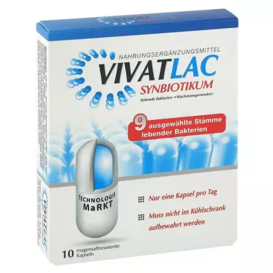 VIVATLAC SYNBIOTIKUM magsaftresistente kapsler, 10 stk