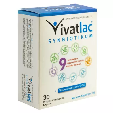 VIVATLAC SYNBIOTIKUM magsaftresistente kapsler, 30 stk VIVATLAC SYNBIOTIKUM magsaftresistente kapsler, 30 stk
