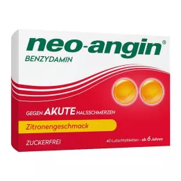 NEO-ANGIN Benzydamin akutt halsbetennelse sitron, 40 stk