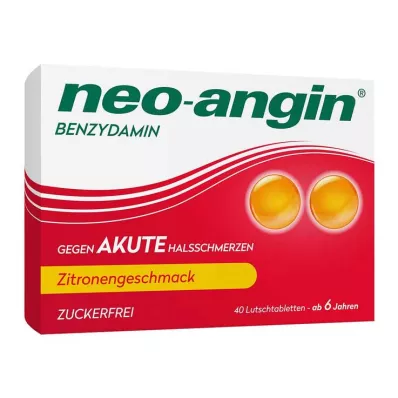 neo-angin Benzydamin mot akutt hodepine smerte sitron, 40 stk neo-angin Benzydamin mot akutt hodepine smerte sitron, 40 stk